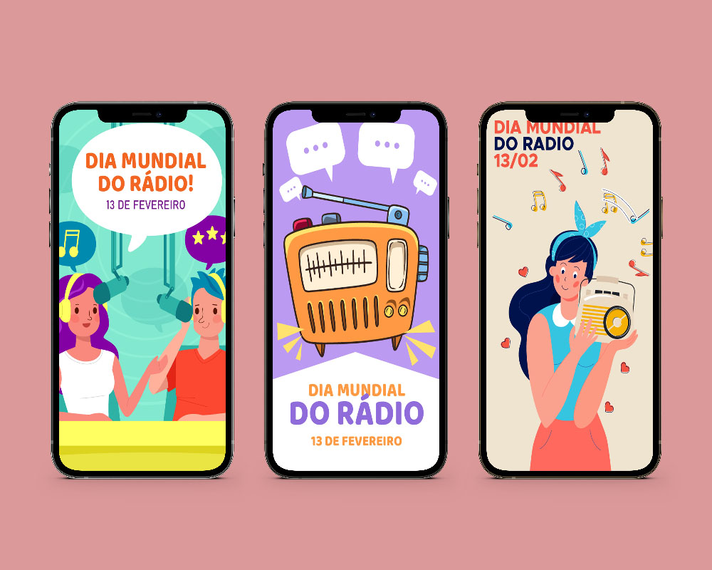 Telas Splash: Dia do Rádio